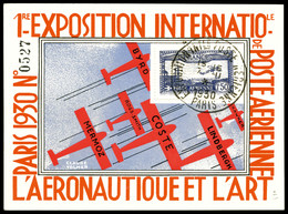 O N°6c, 1F50 Outremer Perforé 'E.I.P.A.30' Sur Carte De L'exposition, Très Jolie Pièce (certificat)  Qualité: O - 1927-1959 Neufs