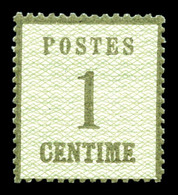 ** N°1, 1c Vert-bronze, Fraîcheur Postale. SUP  Qualité: ** - Autres & Non Classés