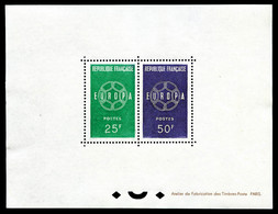 ** N°1218/19, Paire Europa De 1959 (tirage 20 Exemplaires), Rare Et SUP (certificat)  Qualité: ** - Neufs