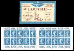 ** N°140-C13, Série 73-A, CARNET DU LOUVRE, 20 Timbres, R.R.R. Et SUPERBE (certificat)  Qualité: ** - Autres & Non Classés