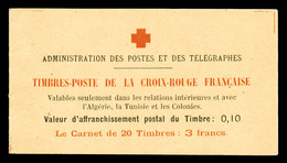 ** N°147-C1, Croix Rouge, Semeuse, Couverture Postale, Sans Agraphe, Frais. TB (certificat)  Qualité: ** - Other & Unclassified