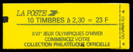 ** N°2614-C5B, 10 Timbres-JEUX OLYMPIQUES D'HIVER-conf.7, RARE Et TB (certificat)  Qualité: **  Cote: 500 Euros - Other & Unclassified