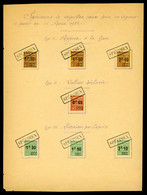 (*) N° 68 à 75 (Maury), Feuille 'SPECIMEN' Du Tarif Du 16 Août 1926. SUPERBE. R.R. (certificat)  Qualité: (*)  Cote: 125 - Neufs