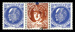 ** N°3M, MARSEILLE (Bouche Du Rhône): Triptique Du Général De Gaulle, 40c Violet, SUP (signé Calves/certificat)   Qualit - Libération