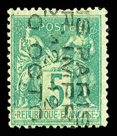 (*) N°15, 5c Vert Surchargé 5 Lignes, RARE Et TB (signé Calves/certificat)  Qualité: (*) - 1893-1947