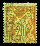 (*) N°18, 20c Brique Sur Vert Surchargé 5 Lignes Du 14 Novembre 1893, R.R (signé Scheller/certificat)  Qualité: (*) - 1893-1947
