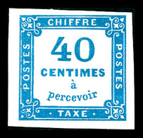 * N°7, 40c Bleu, Frais. TTB (certificat)  Qualité: *  Cote: 600 Euros - 1859-1959 Oblitérés