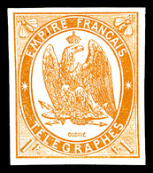 (*) N°3, 1f Orange. TTB (certificat)  Qualité: (*)  Cote: 650 Euros - Télégraphes Et Téléphones