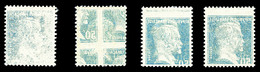 ** N°176, 50c Pasteur: 4ex Impression Recto-verso. TB  Qualité: ** - Neufs