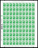 ** N°4229, Beaujard TVP Vert, 10 Timbres Sans Phosphore Sur La 7ème Rangée Par Décalage Vertical Tenant à Normaux En Feu - Neufs