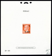(*) N°248, épreuve D'atelier, Type Non émis: Mention 'Essai N°89' 1f50 Orange +50c Noir Pasteur CA, R.R.R Et SUP (certif - Epreuves D'artistes
