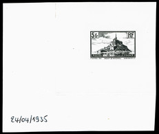 (*) N°260, Mont St Michel: Epreuve En Noir Datée Du 24/4/1935, RRE (certificat)  Qualité: (*) - Epreuves D'artistes