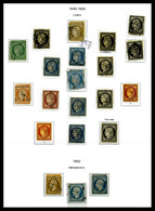 O 1849/1900, Collection De Timbres Oblitérés Présenté En Classeur Dont N°1, 2, 5, 6, 9a, 15, 18 (restauré), Quelques Let - Collections