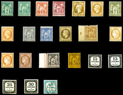 & 1849/1900, POSTE Et TAXE: Collection Composée En Majorité De Timbres Neuf De Qualités Variable Presentés En Classeur,  - Collections