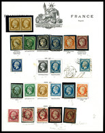& 1849/1955, Interressante Collection De Timbre Neufs Et Oblitérés Dont Cérès 15c Vert & 1f Carmin, Presidence 10c Bistr - Collections