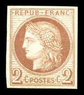 * N°15, 2c Rouge-brun, Quatre Marges équlibrées, SUP (signé Brun/Calves/certificat)  Qualité: *  Cote: 550 Euros - Keizerarend