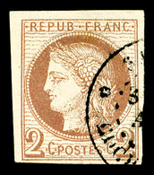 O N°15, 2c Rouge-brun, Obl Càd 'COCHINCHINE, SAIGON', TB (signé Brun/Thiaude/certificat)  Qualité: O  Cote: 1000 Euros - Aigle Impérial