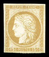 ** N°19, 15c Bistre, Fraîcheur Postale. SUP (certificat)  Qualité: ** - Aigle Impérial