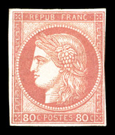 * N°21, 80c Rose. TB (signé Brun/certificat)  Qualité: *  Cote: 700 Euros - Eagle And Crown