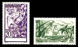 ** N°27a/28a, Expo De 1937: 20c Violet Et 30c Vert: Sans Le Nom Du Territoire. TTB   Qualité: **  Cote: 338 Euros - Unused Stamps