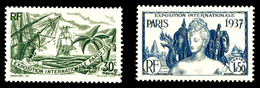 * N°28b/32a, 30c Vert, Nom Du Territoire En Bas Et 1f50 Bleu Sans Le Nom Du Territoire. TB  Qualité: *  Cote: 160 Euros - Unused Stamps