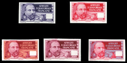** Série De 1937, 5 Exemplaires Non Dentelés Sans Valeur Dans Le Cartouche. TTB (certificat)  Qualité: ** - Unused Stamps