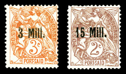 * N°36b/44a, Erreurs Sur Timbre Port Said: 3m S 3s Et 15m S 2c, Les 2 Ex TB  Qualité: *  Cote: 370 Euros - Unused Stamps