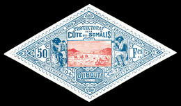 * N°21, 50f Bleu Et Rose. SUP. R. (signé Adam/certificat)  Qualité: *  Cote: 850 Euros - Unused Stamps