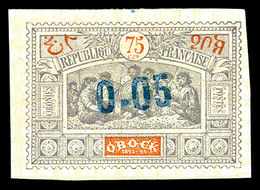 * N°34, 0.05 Sur 75c. SUP. R. (signé Brun/Calves/certificat)  Qualité: *  Cote: 1900 Euros - Unused Stamps