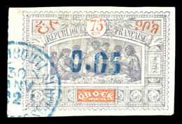 O N°34, 0.05 Sur 75c. SUP. R.R. (signé Brun/certificat)  Qualité: O  Cote: 1350 Euros - Unused Stamps