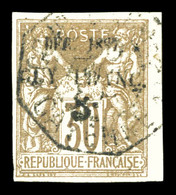 O N°7, 5c Sur 30c De 1877, Bdf. SUP. R. (signé Brun/certificat)  Qualité: O  Cote: 1700 Euros - Neufs