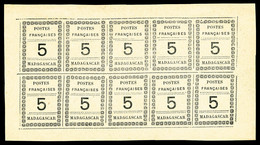 (*) N°8a, 5c Noir Sur Vert En Feuillet Complet De 10 Timbres, Très Jolie Pièce, SUP (certificat)  Qualité: (*)  Cote: 31 - Oblitérés