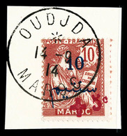 O N°56, Croix Rouge, +5c S 10c, Oblitéré 'OUDJDA' Du 14 Sept 1914 Sur Petit Fragment, SUP (certificat)  Qualité: O  Cote - Nuovi