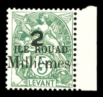 ** N°37Aa, (N° Maury), NON EMIS, 2m Sur 5c Vert Surchargé 'ILE ROUAD' Bdf, Fraîcheur Postale. SUP. R. (signé Scheller/ce - Unused Stamps