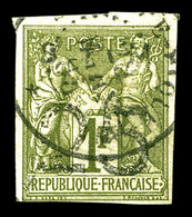 O N°2c, 25 Sur 1f Olive, SPM En Haut. SUP. R.R. (certificat)  Qualité: O  Cote: 4000 Euros - Used Stamps