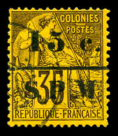 O N°13, 15c Sur 35c De 1881. SUP (signé Brun/certificat)  Qualité: O  Cote: 650 Euros - Used Stamps