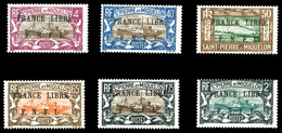 * FRANCE LIBRE: N°235, 237, 239, 240, 242, 243 (*), Les 6 Valeurs TB  Qualité: *  Cote: 255 Euros - Used Stamps