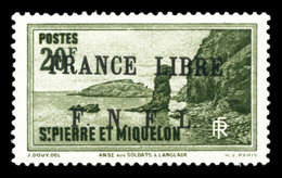 * N°273, 20F Vert-olive Surchargé. SUP. R.R. (signé Brun/Calves/certificat)  Qualité: *  Cote: 1500 Euros - Used Stamps
