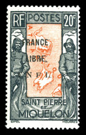 ** N°285, 20c Noir Et Rouge-orange. SUP (signé Brun/certificat)  Qualité: **  Cote: 780 Euros - Used Stamps