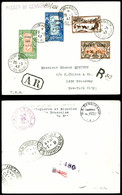 O N°240, 247, 286 Et 288 Sur Lettre Recommandée De Saint Pierre Et Miquelon Le 25 Mai 1943 à Destination De New York, Ar - Usados