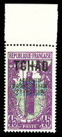** N°30a, 45c Violet Et Vert, Double Surcharge Noire Et Bleue, Bdf. TTB  Qualité: **  Cote: 455 Euros - Unused Stamps