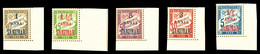 (*) N°1/5, ( Maury), Série De 1897, Tirage Sur Bristol Avec Dentelure Figurée, Les 5 Valeurs Cdf, SUP (certificat)  Qual - Neufs