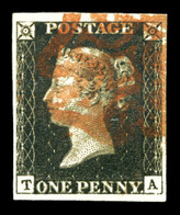 O N°1, 1p Noir, TB (signé Brun)  Qualité: O  Cote: 325 Euros - Used Stamps