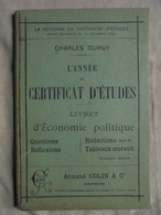 Ancien - Livret D'Economie Politique A. Colin & Cie 1896 - 18 Años Y Más