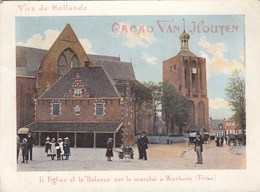 CHROMO 11x14.5 (cacao Van Houten)   (hollande )   L Eglise Et La Balance Sur Le Marché  A Workum (frise) - Van Houten