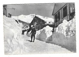 AUSSOIS (73) Cpsm Rue Du Village Après Le Passage Du Chasse Neige - Autres & Non Classés