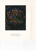 Carte 2 Volets Avec Vitrail En Négatif Du Vitrail De L'ensevelissment De La Vierge-Détail De La Cathédrale De Chartres - Non Classés