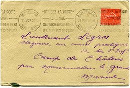 FRANCE LETTRE DEPART NICE 21 V 27 ALPES Mmes POUR LA FRANCE - 1903-60 Sower - Ligned