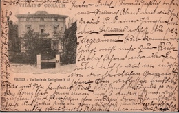 ! Alte Ansichtskarte 1900 FIRENZE , Florenz, Villa, Villano Cosack, Via Dante Da Castiglione N.15 - Firenze
