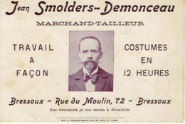 Liege Bressoux Carte Publicitaire Marchand Tailleur Costumes  Rue Du Moulin - Luik